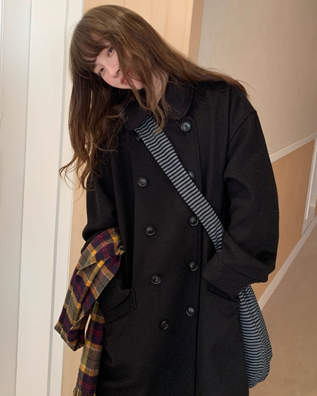 Double-breasted Long Coat BU0074