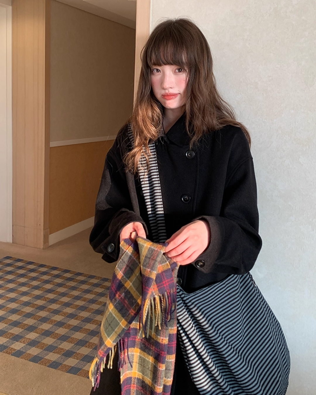 Double-breasted Long Coat BU0074