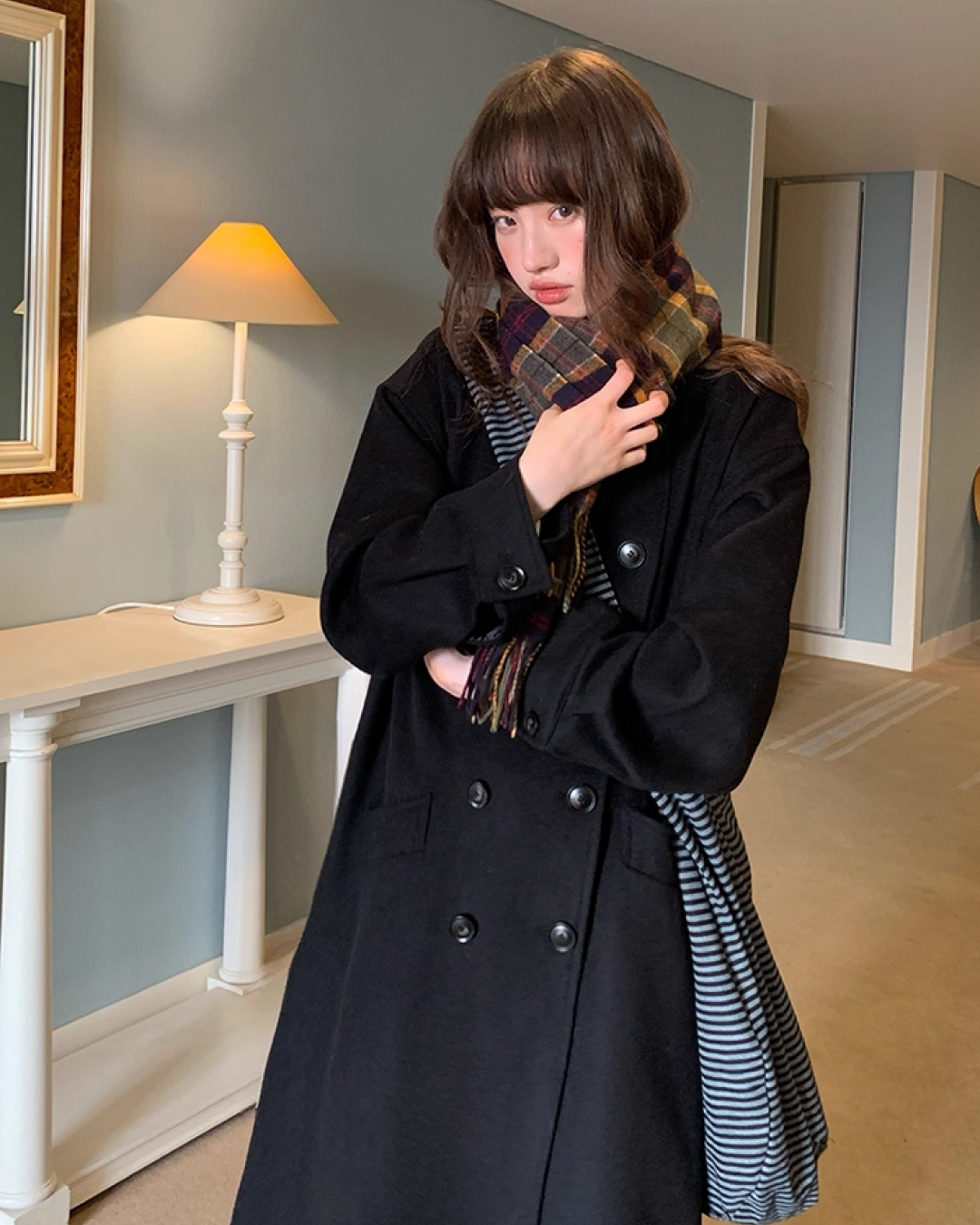 Double-breasted Long Coat BU0074