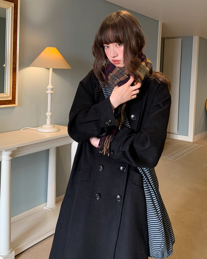 Double-breasted Long Coat BU0074