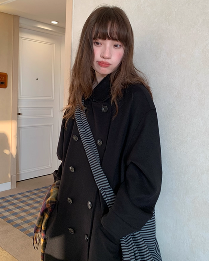 Double-breasted Long Coat BU0074