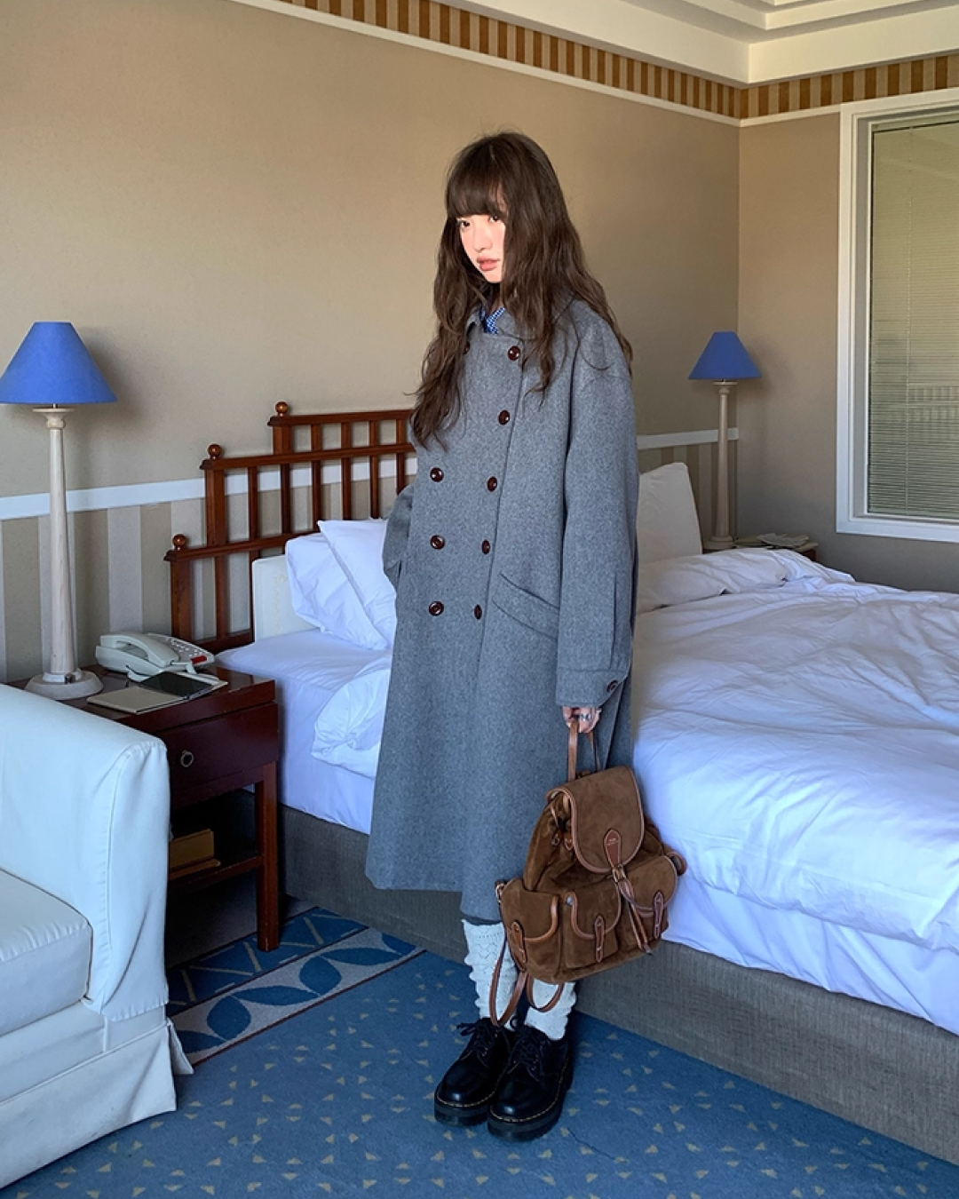 Double-breasted Long Coat BU0074