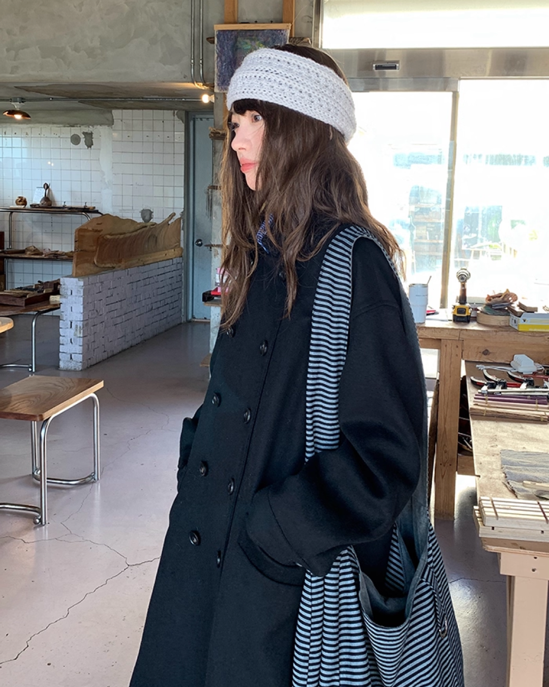 Double-breasted Long Coat BU0074