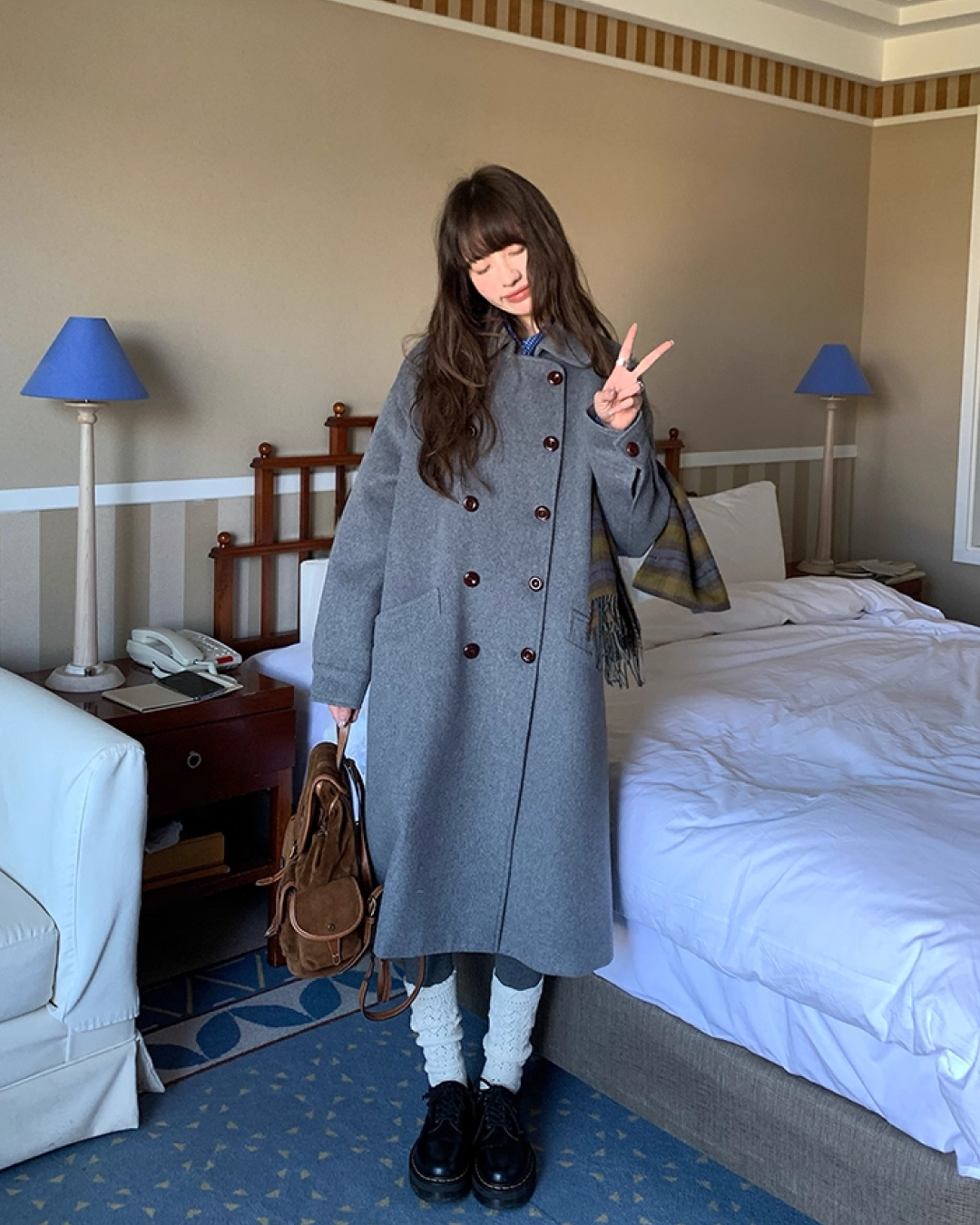 Double-breasted Long Coat BU0074