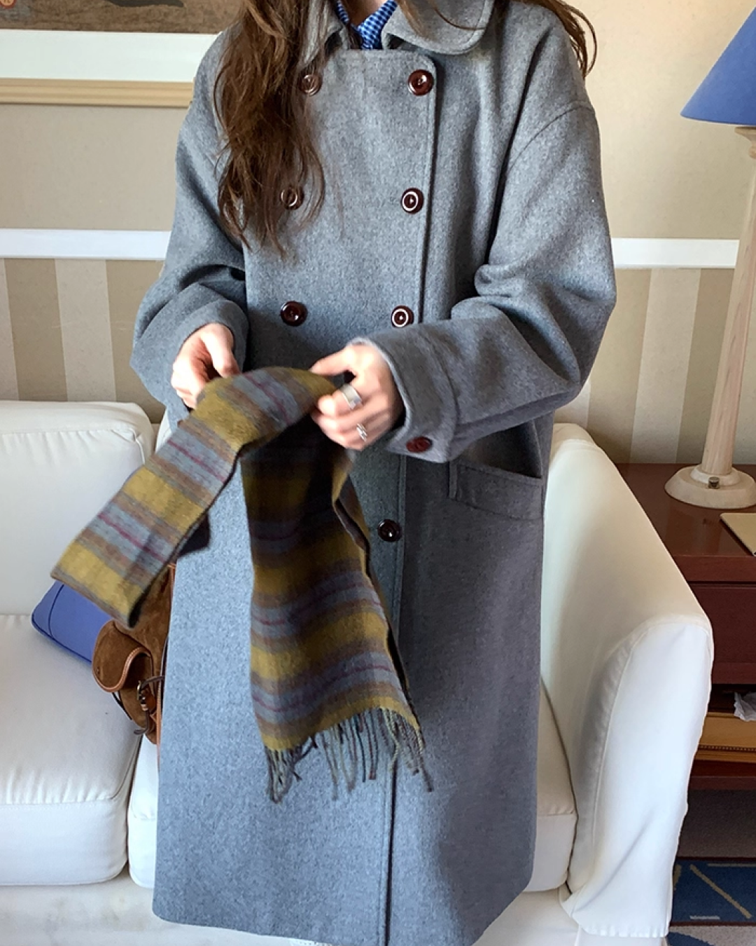 Double-breasted Long Coat BU0074