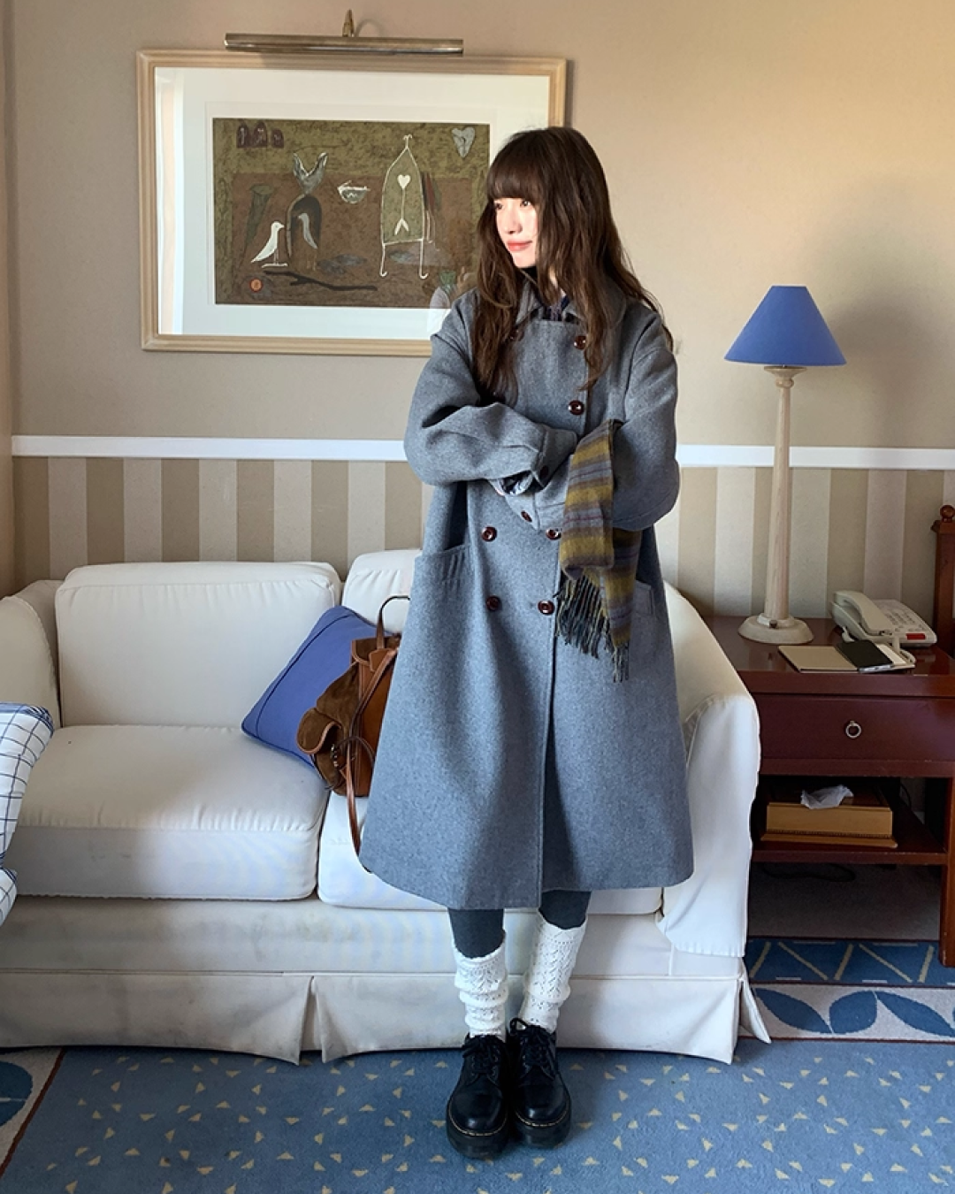 Double-breasted Long Coat BU0074