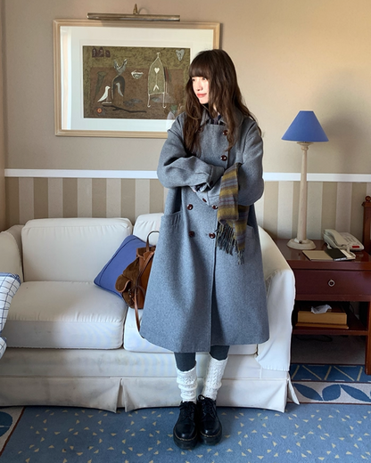 Double-breasted Long Coat BU0074