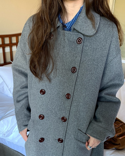 Double-breasted Long Coat BU0074