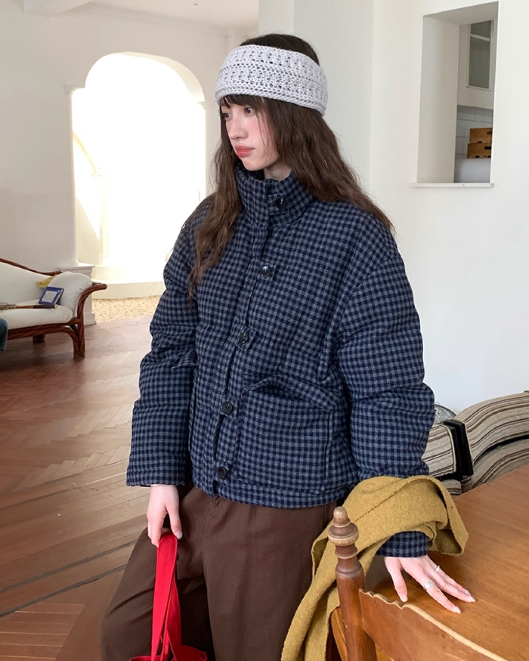 Retro Check Padded Jacket BU0075