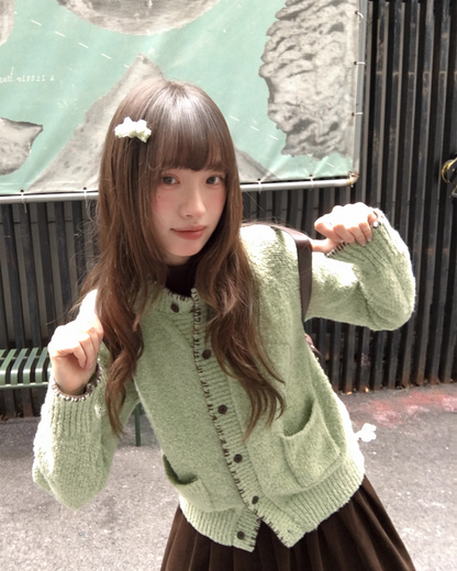 String Design Knit Cardigan BU0077