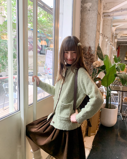 String Design Knit Cardigan BU0077