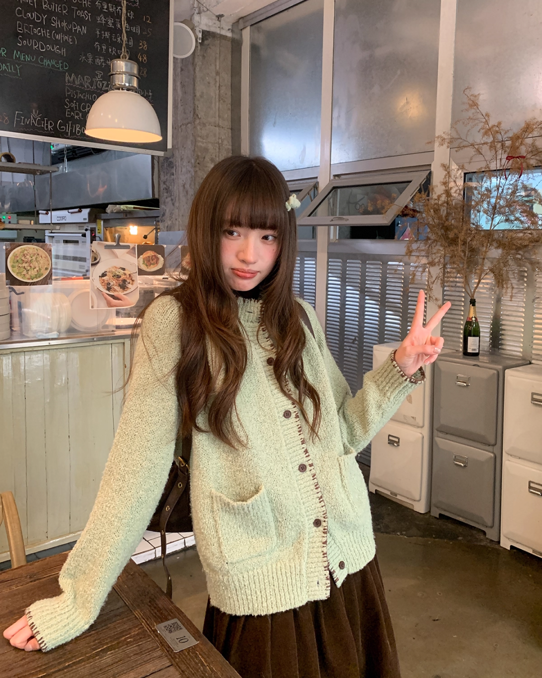 String Design Knit Cardigan BU0077