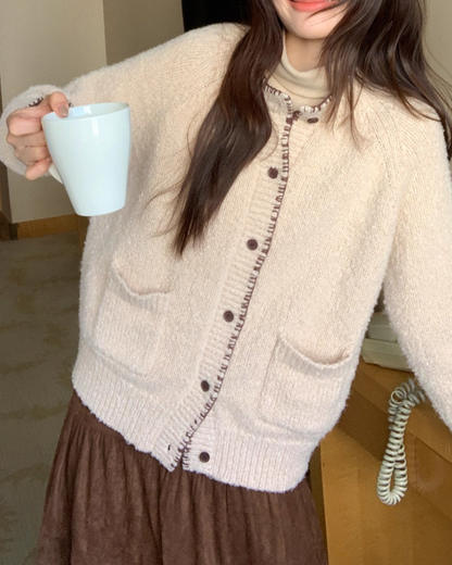 String Design Knit Cardigan BU0077