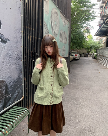 String Design Knit Cardigan BU0077