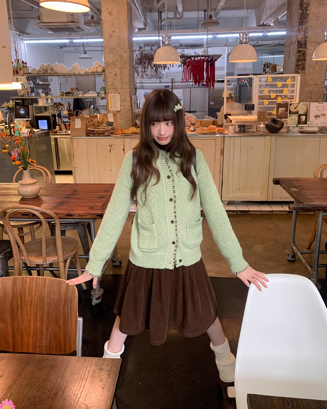 String Design Knit Cardigan BU0077