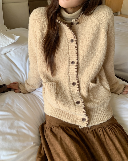 String Design Knit Cardigan BU0077