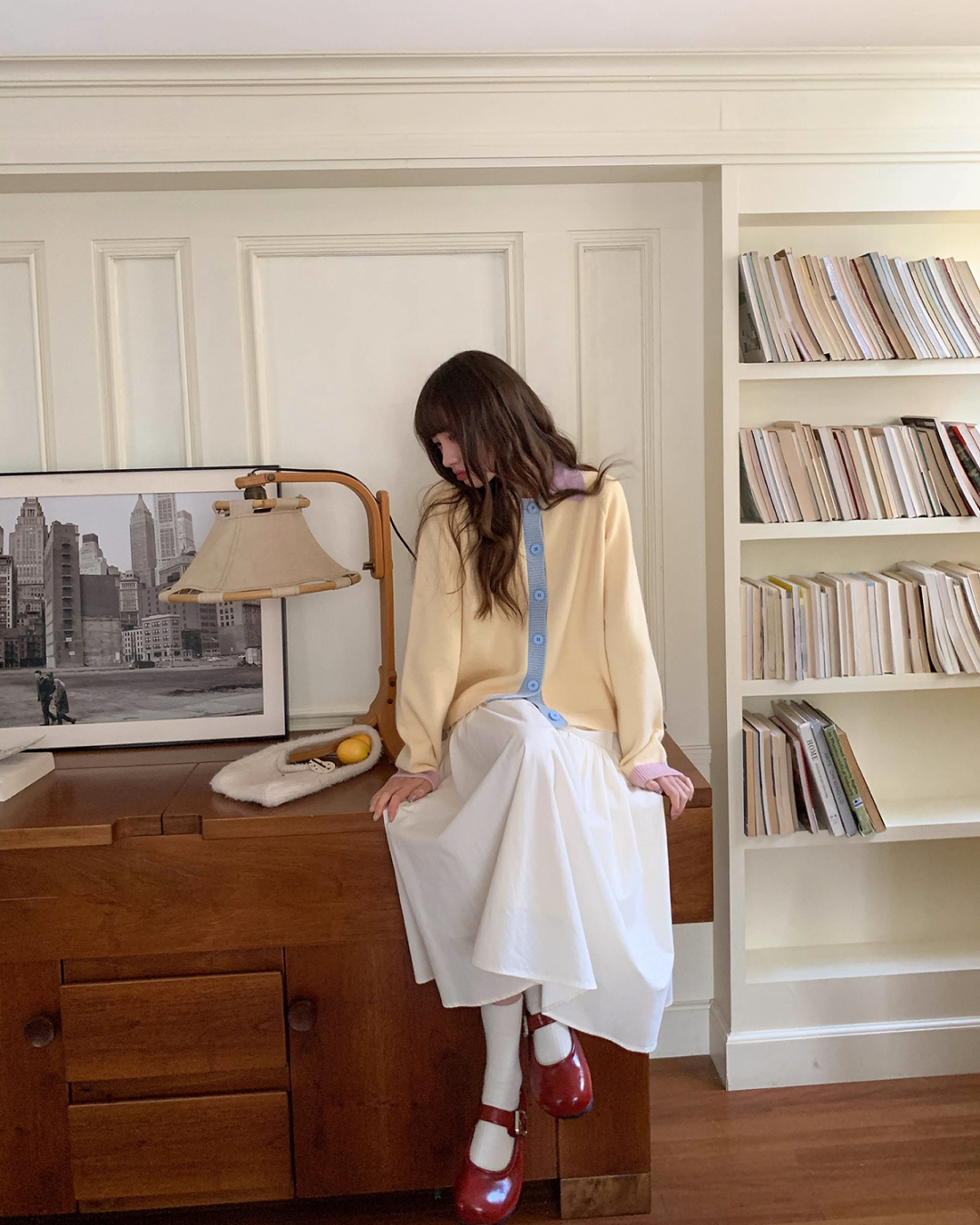 Bicolor Knit Cardigan BU0078