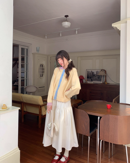 Bicolor Knit Cardigan BU0078