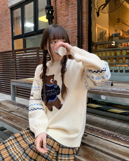 Bear Pattern Knit BU0082