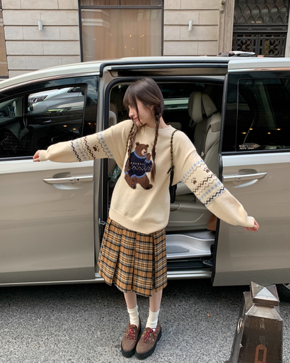 Bear Pattern Knit BU0082