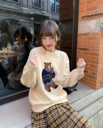 Bear Pattern Knit BU0082