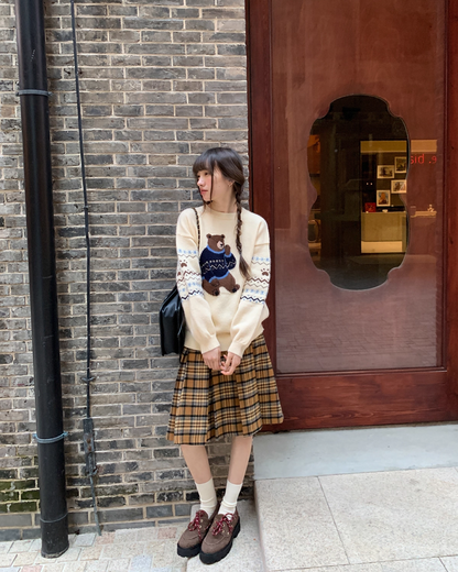 Bear Pattern Knit BU0082