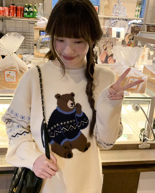 Bear Pattern Knit  BU0082