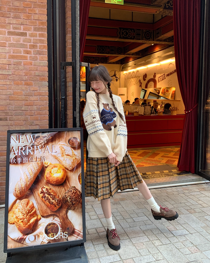 Bear Pattern Knit BU0082