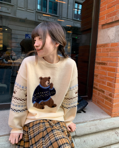 Bear Pattern Knit BU0082