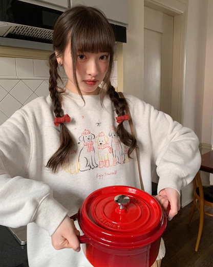 Dog Print Sweatshirt BU0083