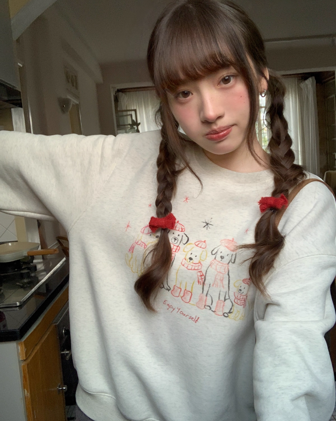 Dog Print Sweatshirt BU0083