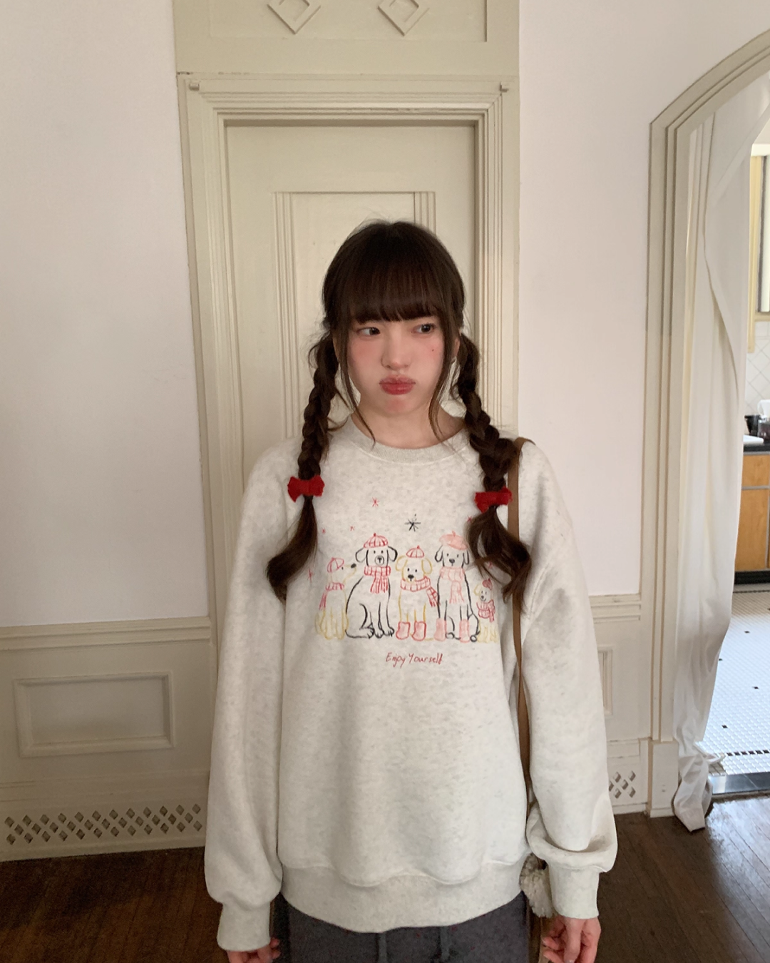 Dog Print Sweatshirt BU0083