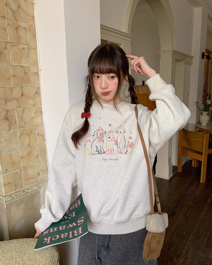 Dog Print Sweatshirt BU0083