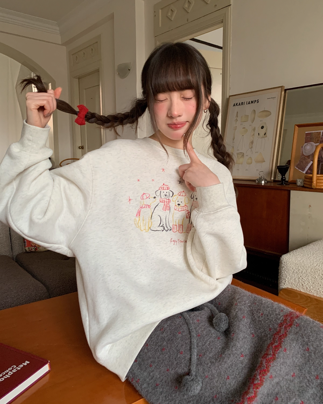 Dog Print Sweatshirt BU0083