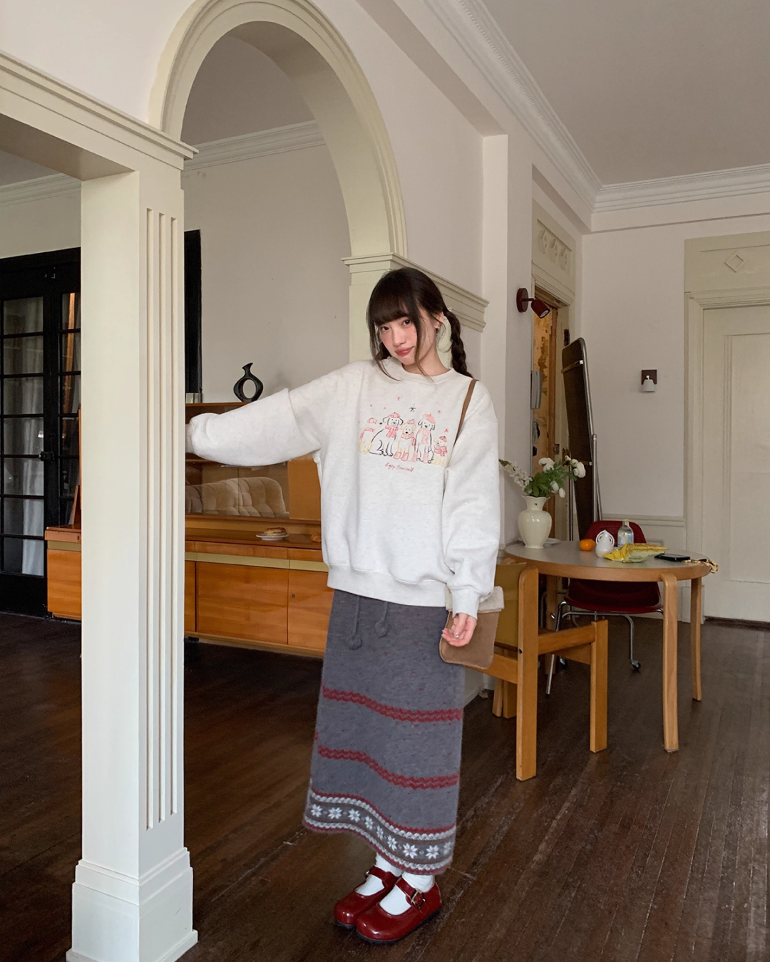 Dog Print Sweatshirt BU0083