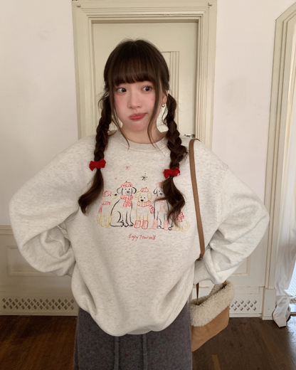 Dog Print Sweatshirt BU0083