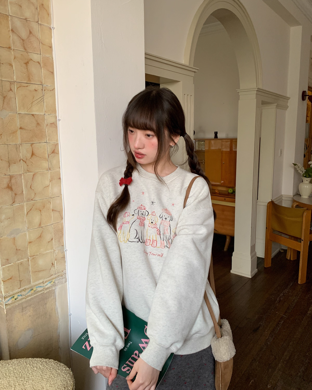 Dog Print Sweatshirt BU0083