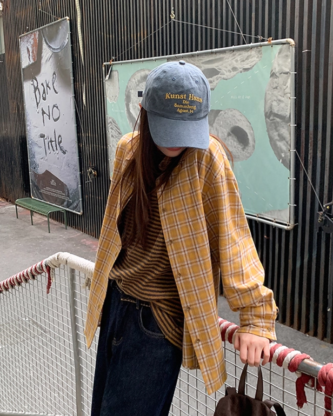 Yellow Check Button Shirt BU0084