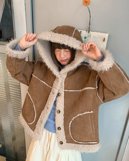 Button Boa Hood Jaqcket BU0086
