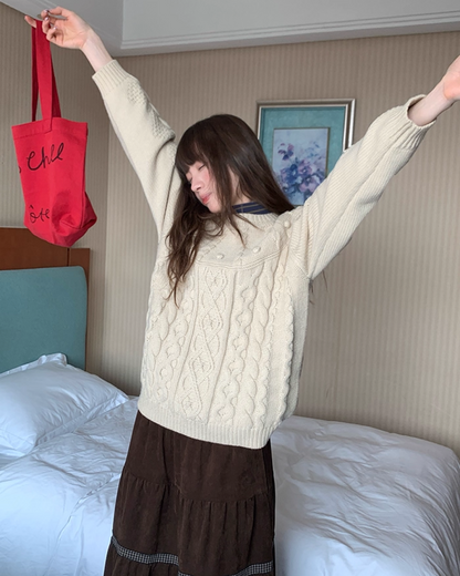 Pullover Cable Knit BU0087