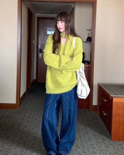 Color Shaggie Knit BU0088