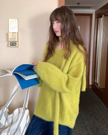 Color Shaggie Knit BU0088