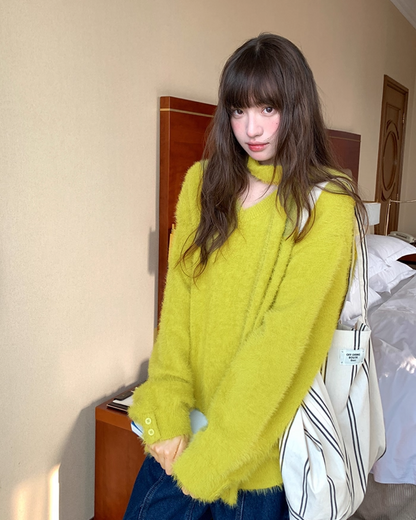 Color Shaggie Knit BU0088
