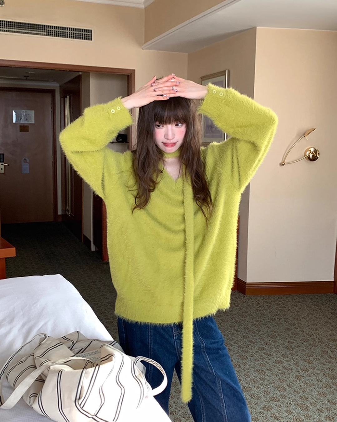 Color Shaggie Knit BU0088