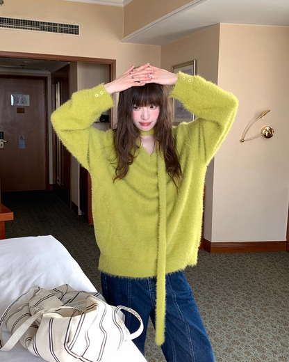 Color Shaggie Knit BU0088