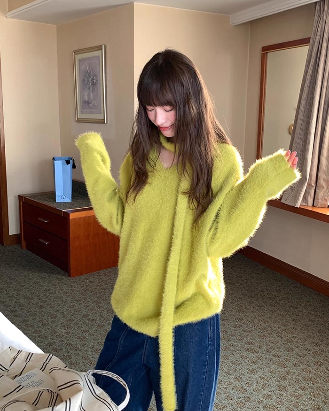 Color Shaggie Knit BU0088