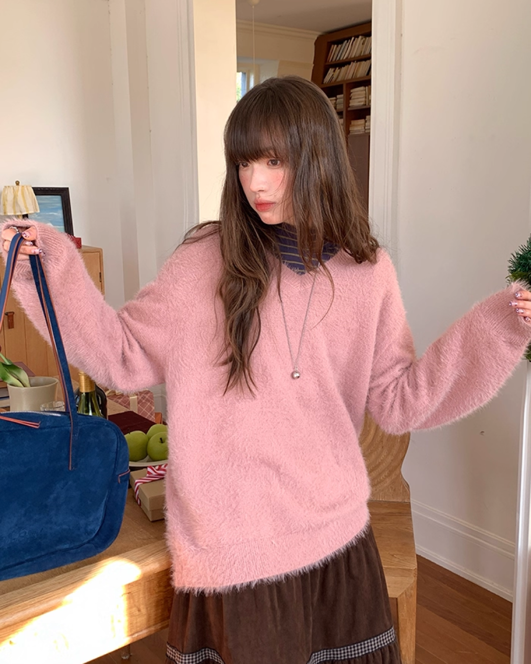 Color Shaggie Knit BU0088