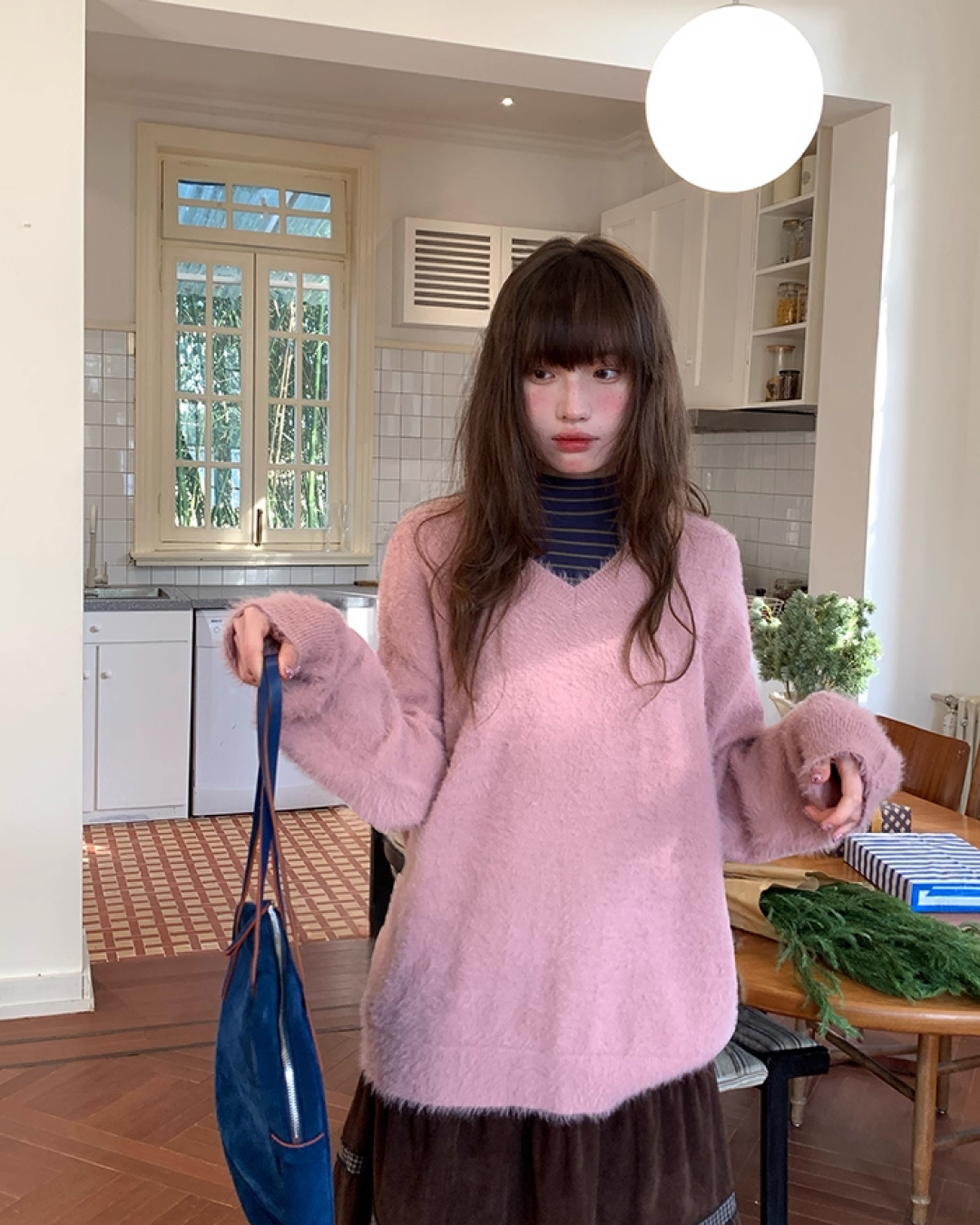 Color Shaggie Knit BU0088