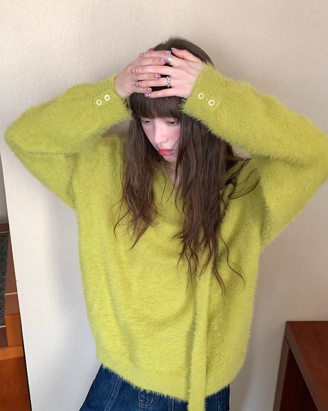 Color Shaggie Knit BU0088