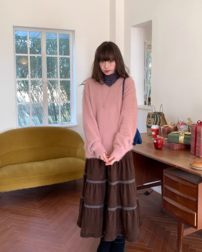 Color Shaggie Knit BU0088